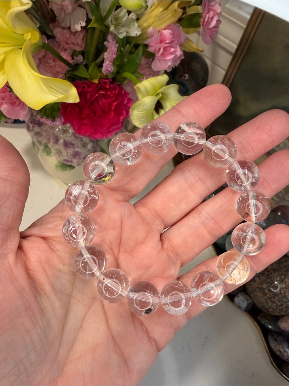 Stunning Herkimer Diamond Bracelet w loads of 🌈